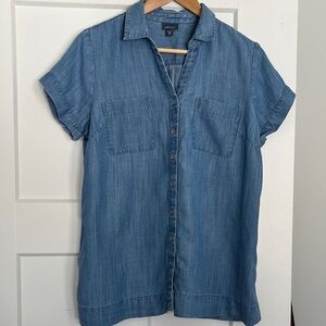 J.Jill Denim Chambray Button-Up Shirt - Size MP - NWOT